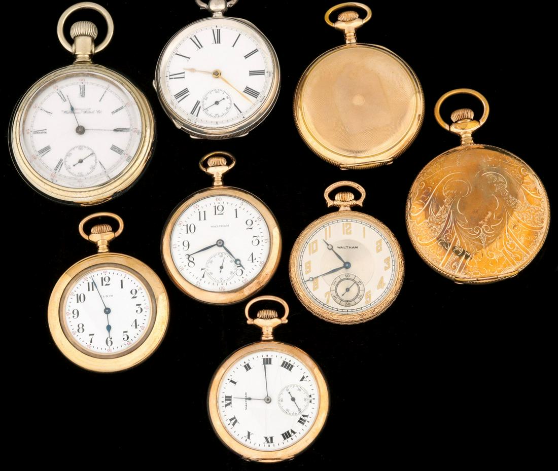 SIX HUNTER CASE AND OTHER ANTIQUE POCKET WATCHES (1 of 16)