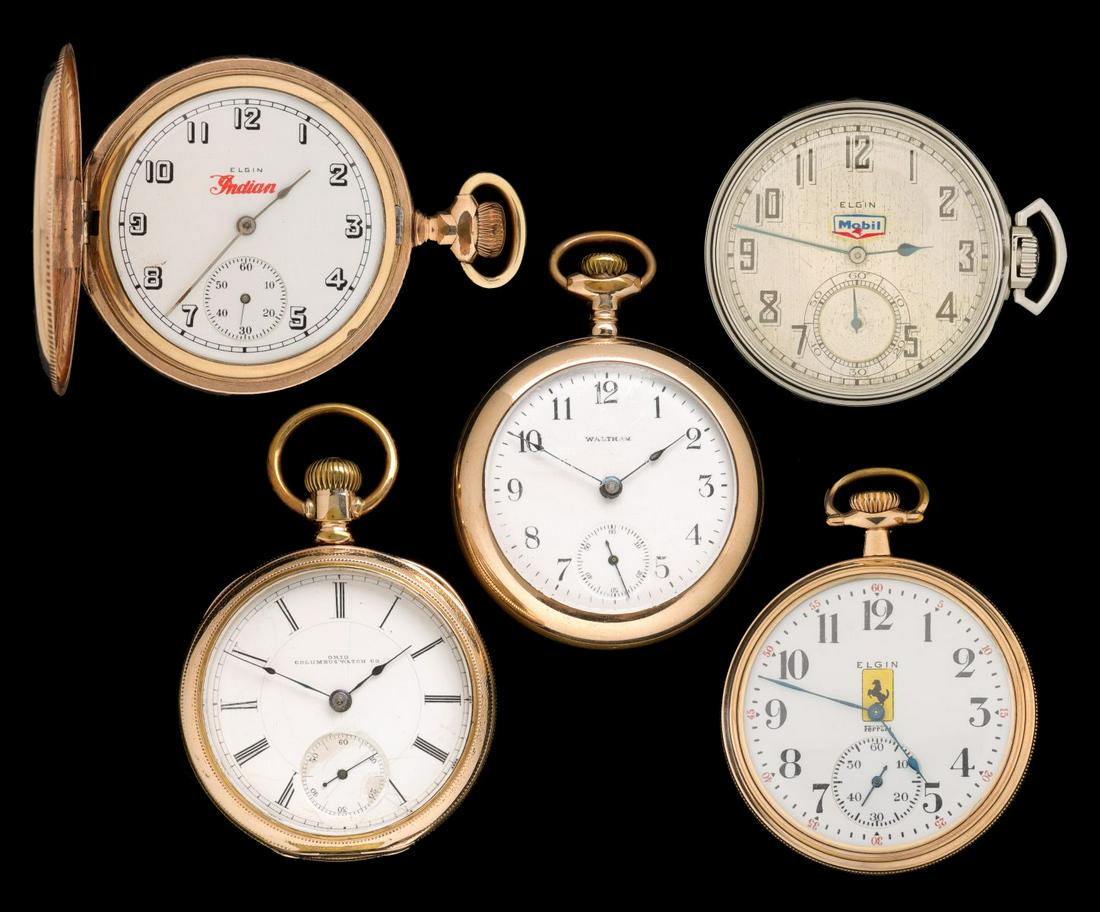 ELGIN, WALTHAM AND COLUMBUS POCKET WATCHES (1 of 20)