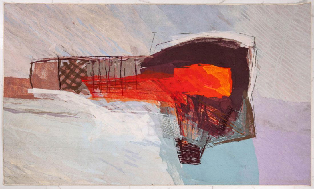 CALMAN SHEMI (B. 1939) MIXED MEDIA ON WOOL (1 of 12)