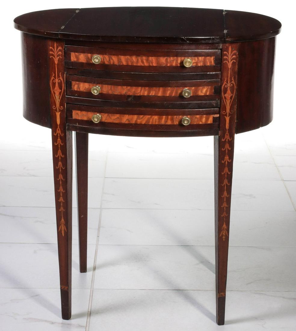 A FINE, INLAID 19TH CENTURY HEPPLEWHITE SEWING STAND (1 of 14)