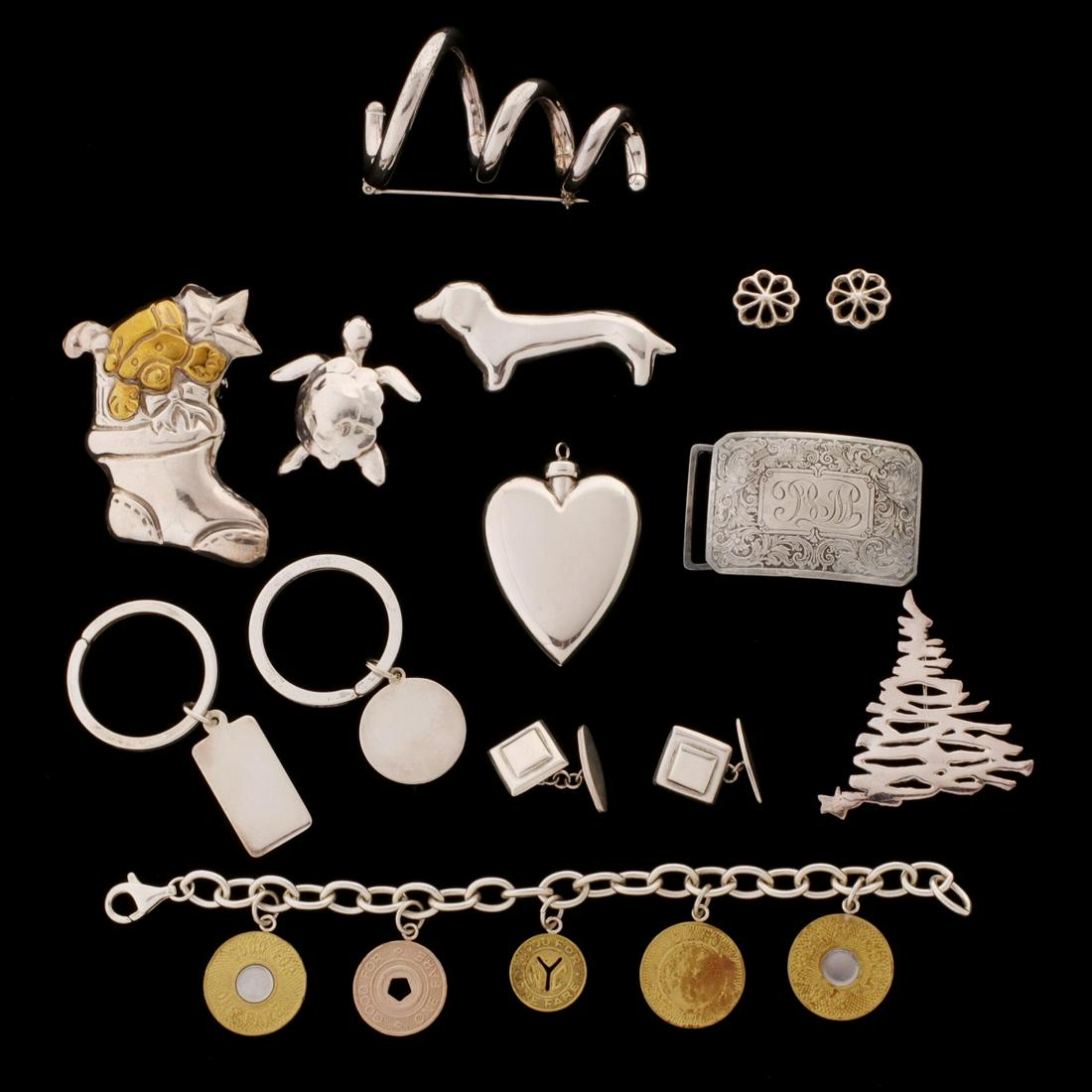 STERLING JEWELRY & NYC TRANSIT TOKEN CHARM BRACELET (1 of 20)