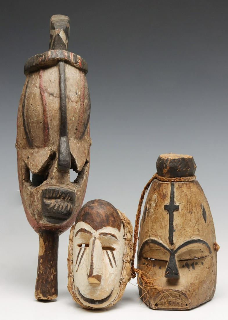 THREE GOOD AFRICAN MASKS (1 of 20)
