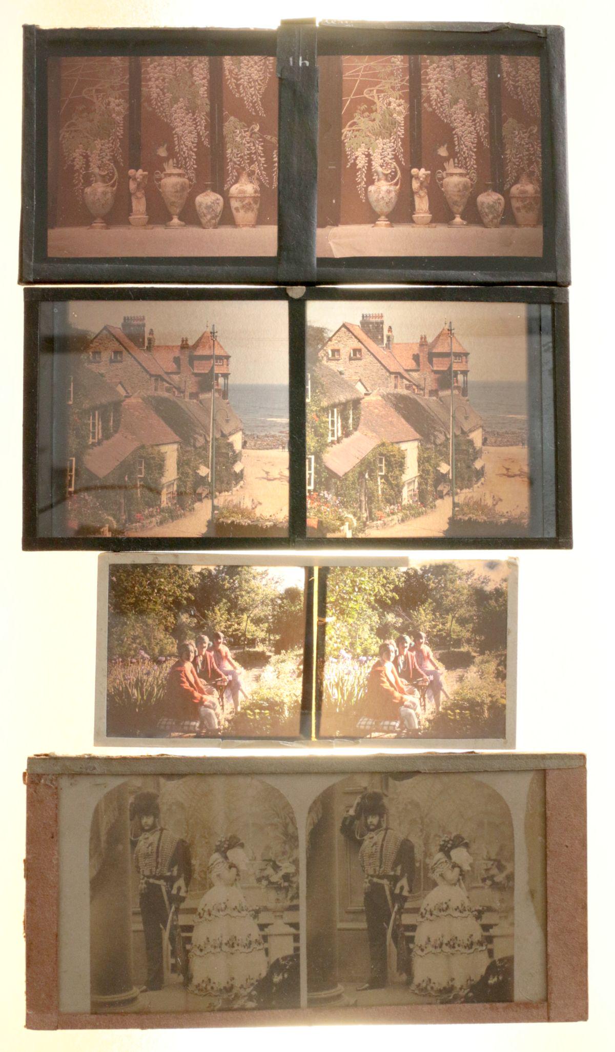 A COLLECTION OF GLASS, TISSUE & REAL PHOTO STEREO VIEWS: The collection as shown. We happily provide seamless in-house packing and shipping services on nearly everything we sell. Until further notice, we cannot offer international shipping in-house.