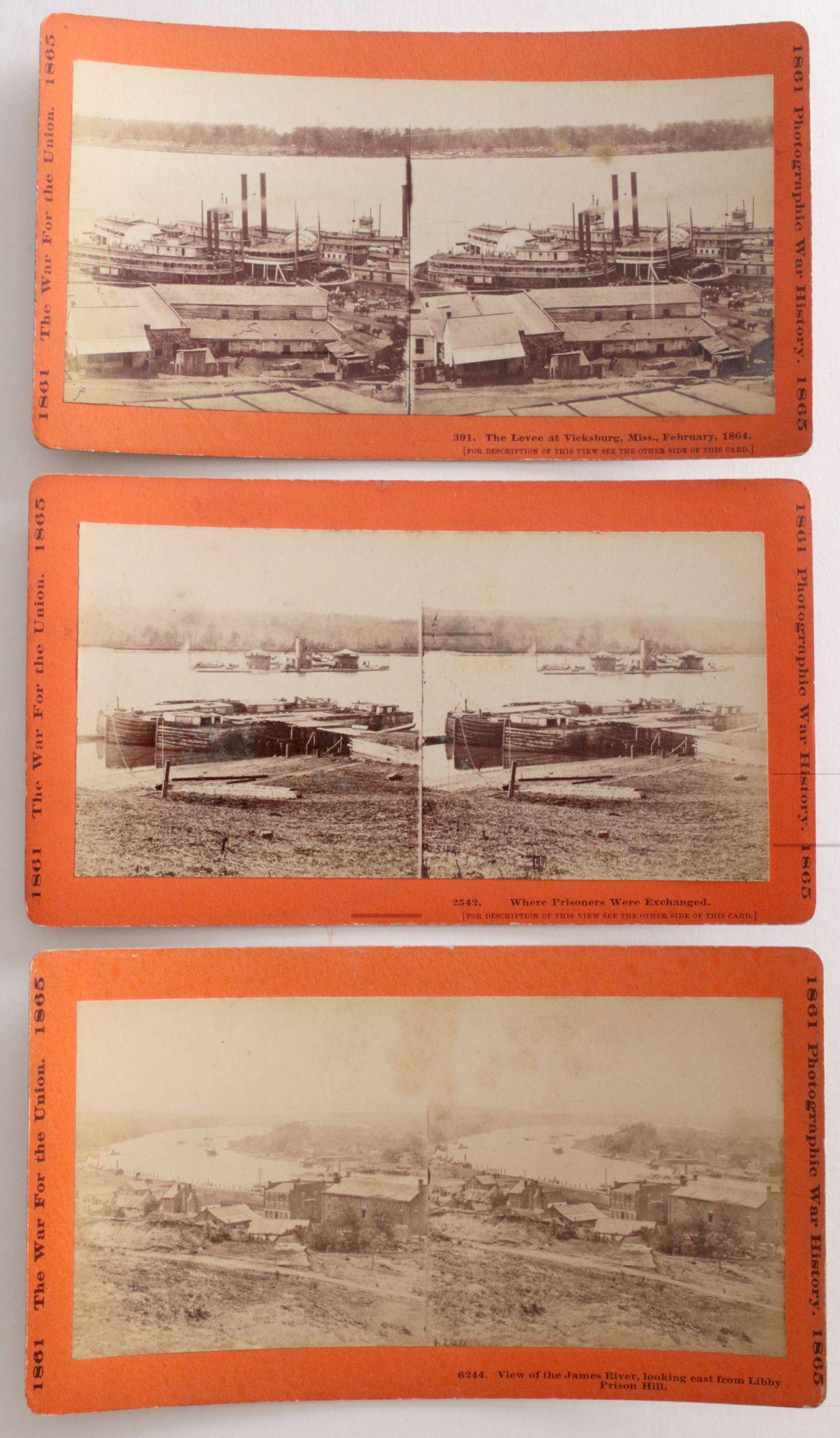 FIVE TAYLOR & HUNTINGTON CIVIL WAR STEREO VIEWS (1 of 5)