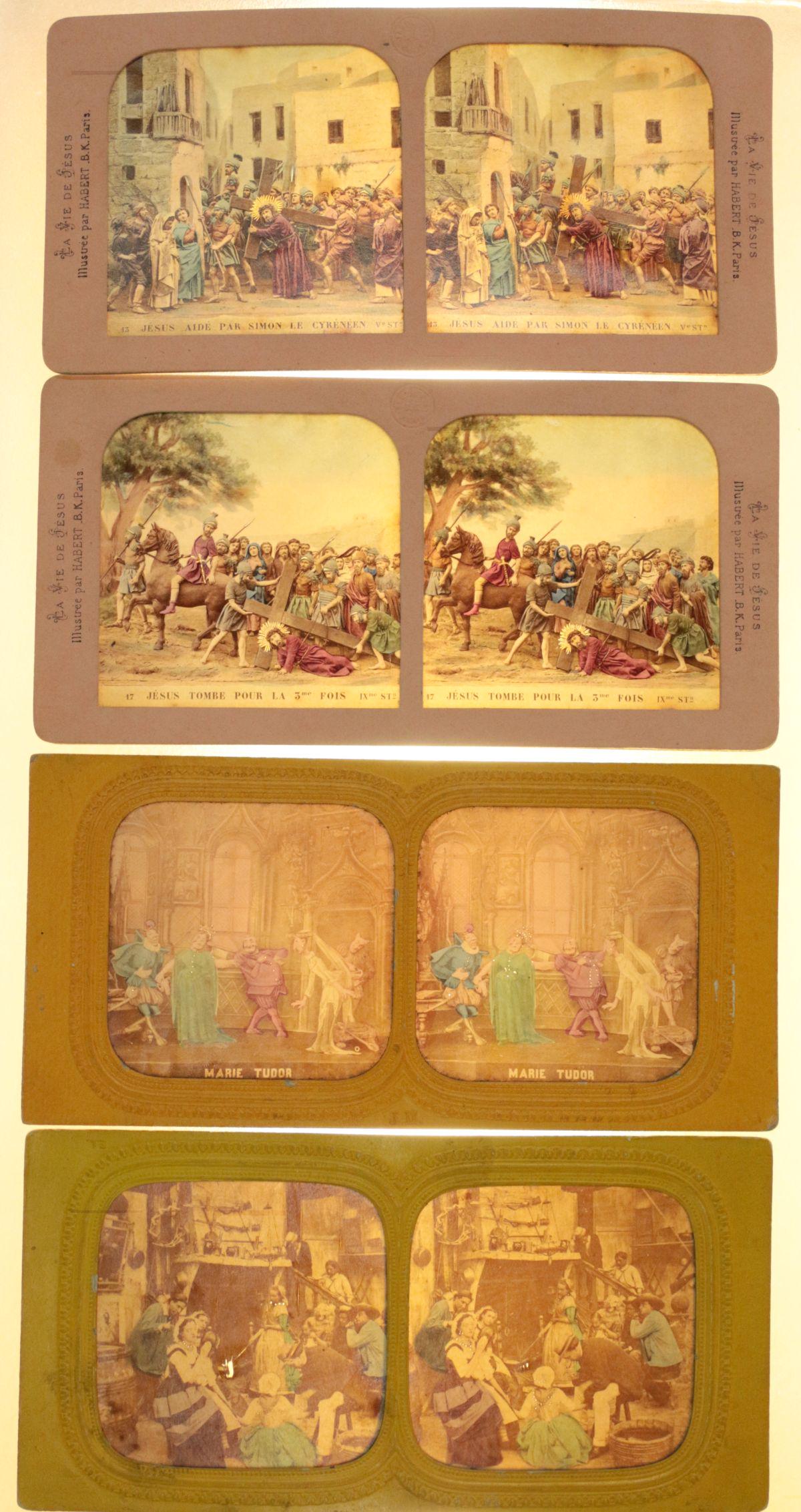 SIXTEEN HAND TINTED FRENCH TISSUE STEREO VIEWS (1 of 15)