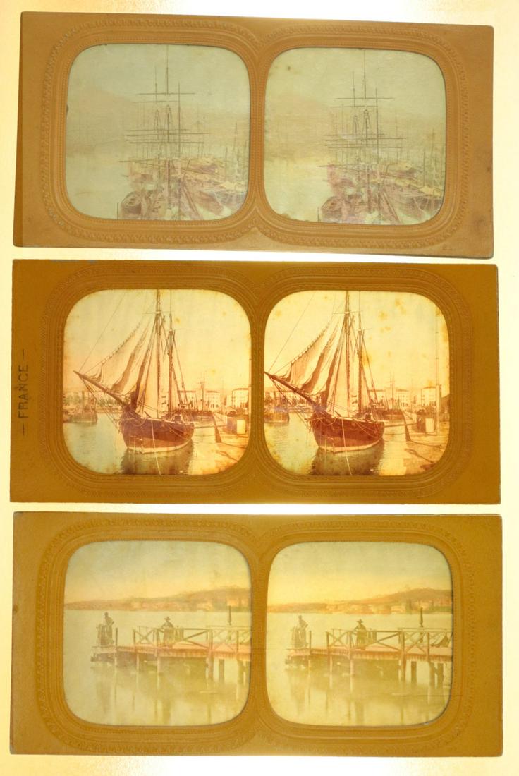 SEVENTEEN HAND TINTED FRENCH TISSUE STEREO VIEWS (1 of 17)