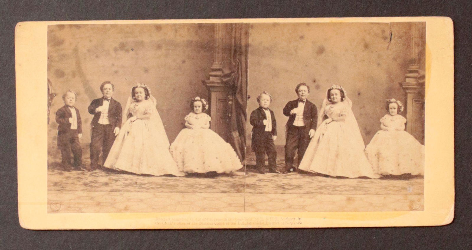 THE WEDDING OF TOM THUMB REAL PHOTO STEREOVIEW (1 of 2)