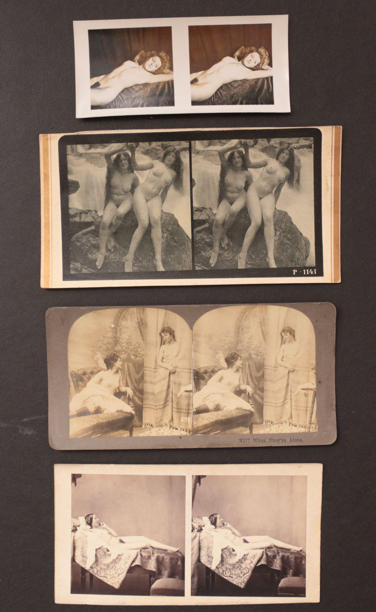 SEVENTEEN NUDE SUBJECT REAL PHOTO STEREO VIEWS: The collection of mounted images range in age from late 19th to early 20th century. We happily provide seamless in-house packing and shipping services on nearly everything we sell. Until further notic