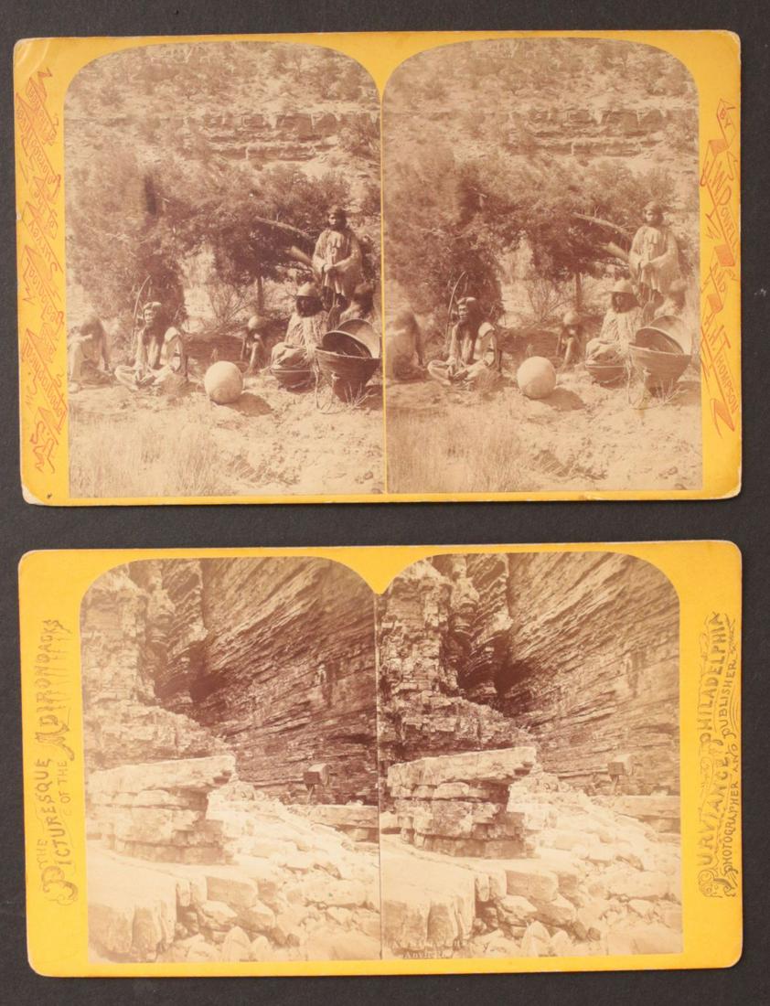 SEVEN NATIVE AMERICAN SUBJECT REAL PHOTO STEREO VIEWS (1 of 6)