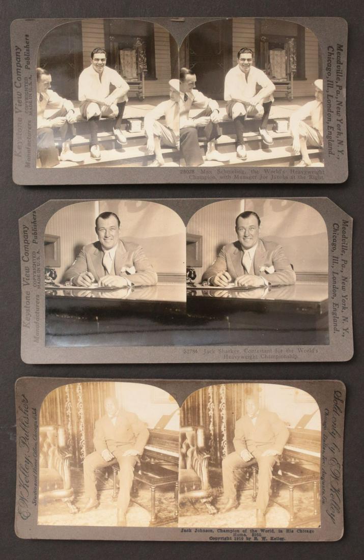 REAL PHOTO STEREO VIEWS: JACK JOHNSON AND OTHER BOXERS (1 of 2)