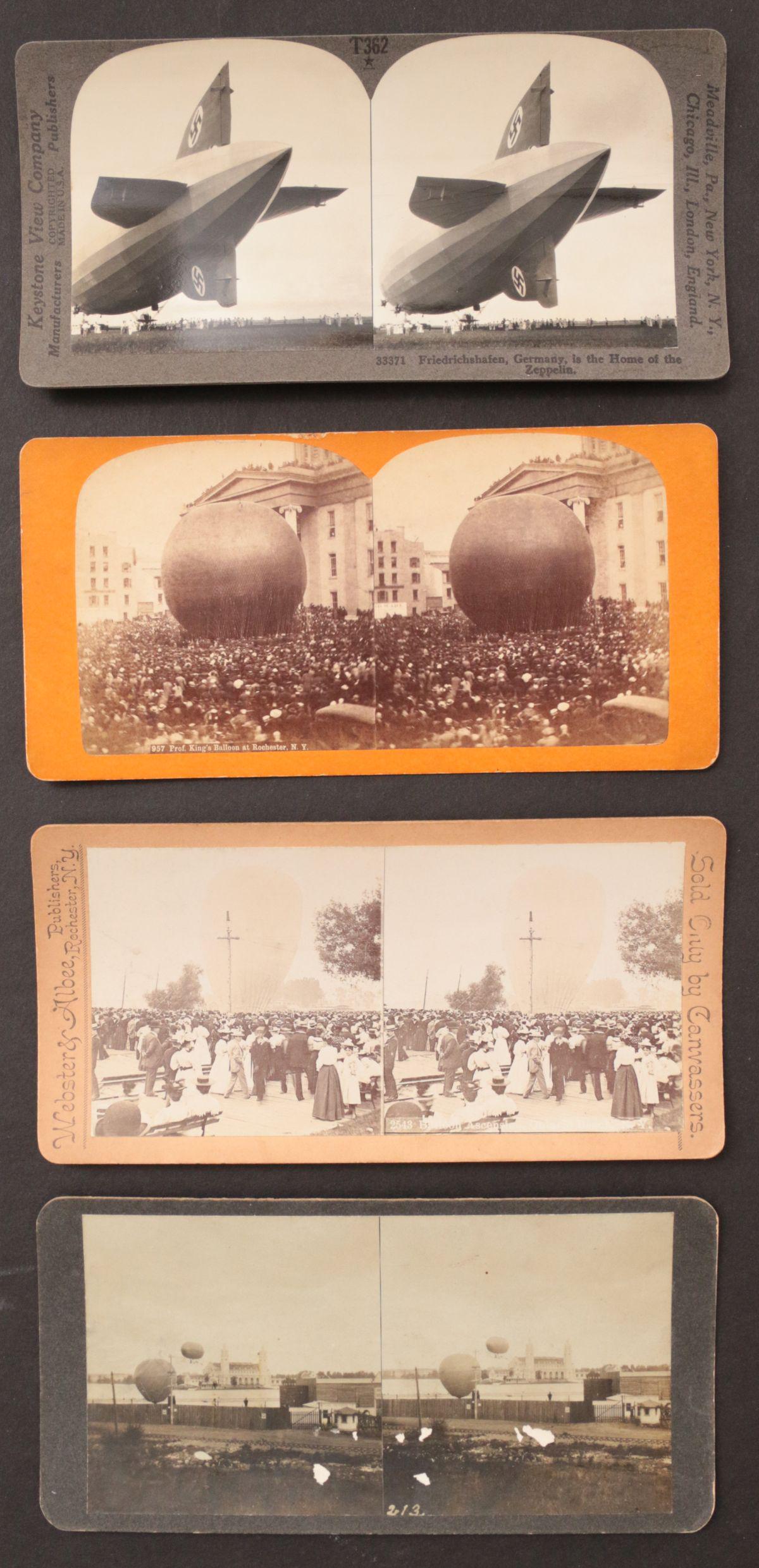 AVIATION, DIRIGIBLE, BALLOON ASCENSION STEREO VIEWS (51) (1 of 20)