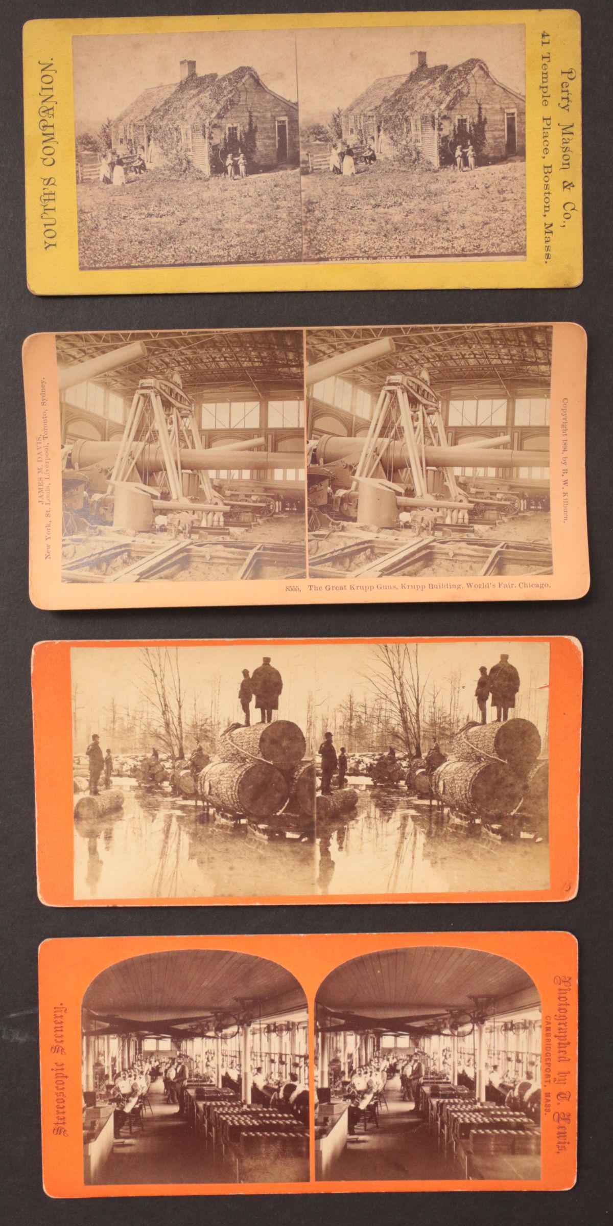 A COLLECTION OF 52 INTERESTING REAL PHOTO STEREO VIEWS: An unusual collection of noteworthy subjects/images and small town photographer examples as shown. We happily provide seamless in-house packing and shipping services on nearly everything we sell. Unti
