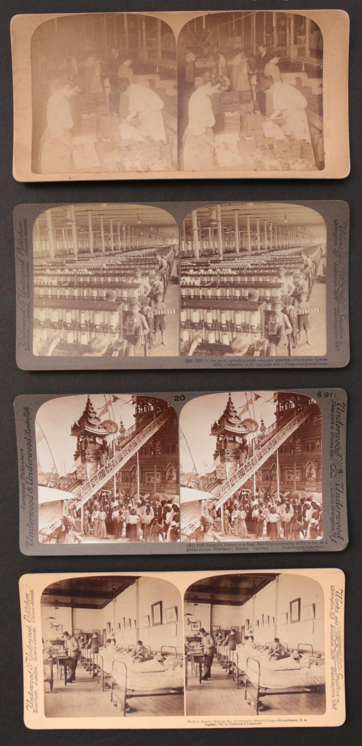 A MIXED COLLECTION OF 49 REAL PHOTO STEREO VIEWS (1 of 20)