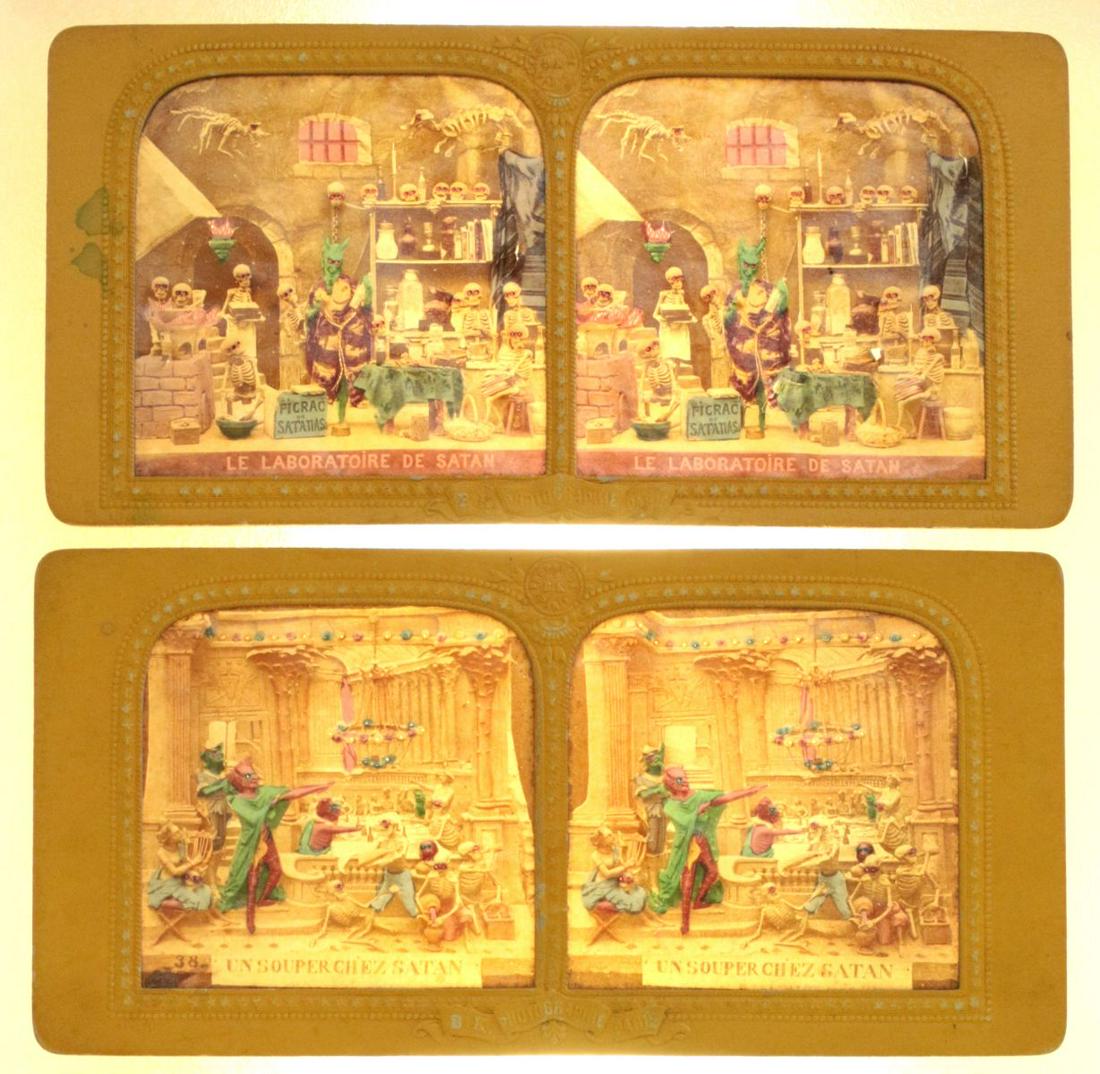 SIX HAND TINTED FRENCH TISSUE STEREO VIEWS (1 of 9)