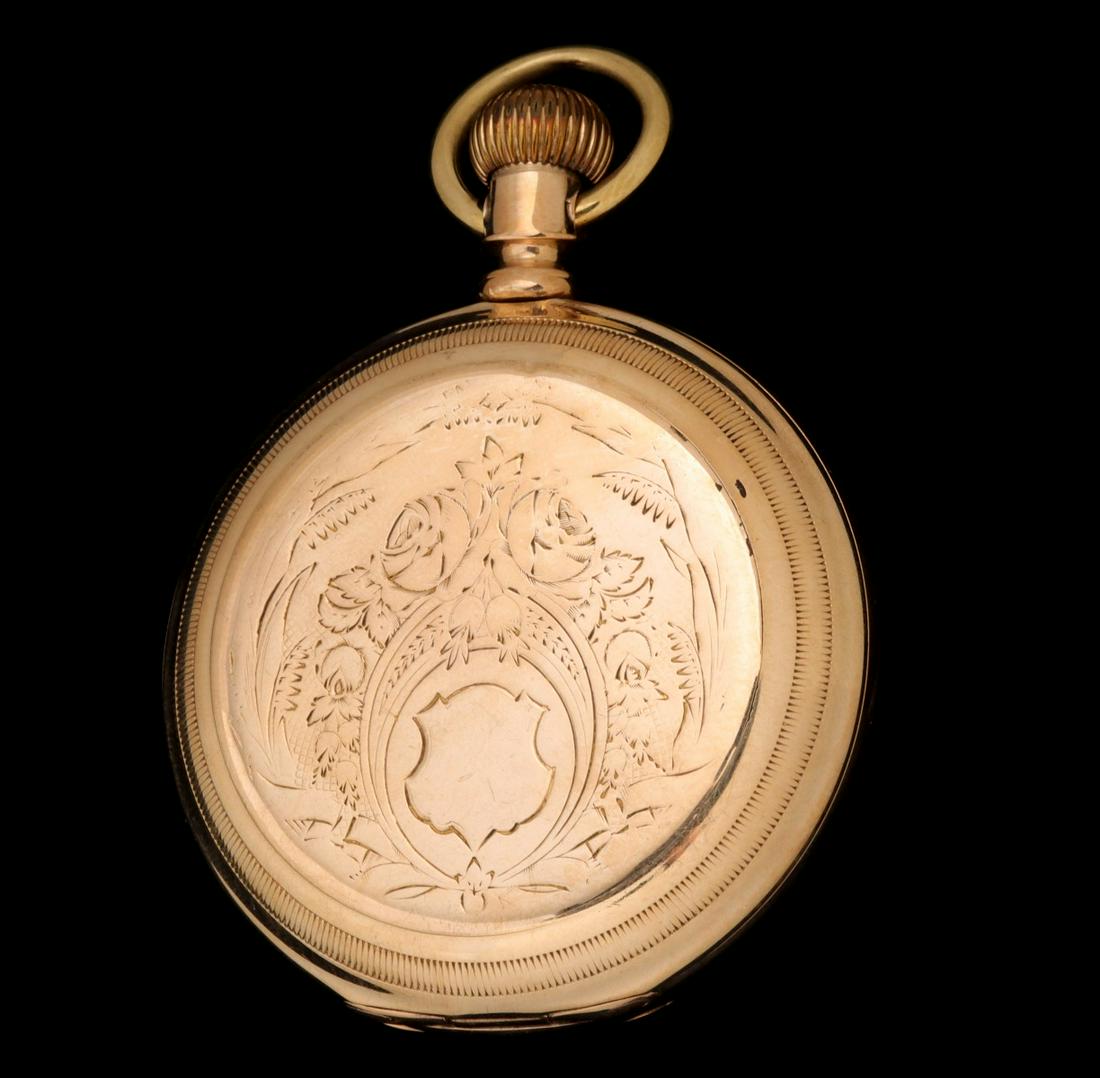 AN ELGIN 16 SIZE 14K SOLID GOLD HUNTING CASE WATCH (1 of 14)