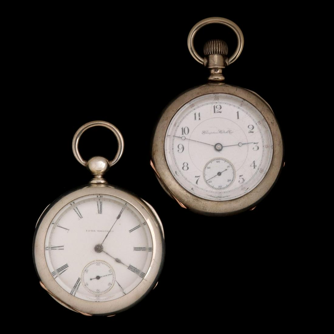HAMPDEN WATCH AND IOWA WATCH CO. 18 SIZE IN COIN SILVER (1 of 20)