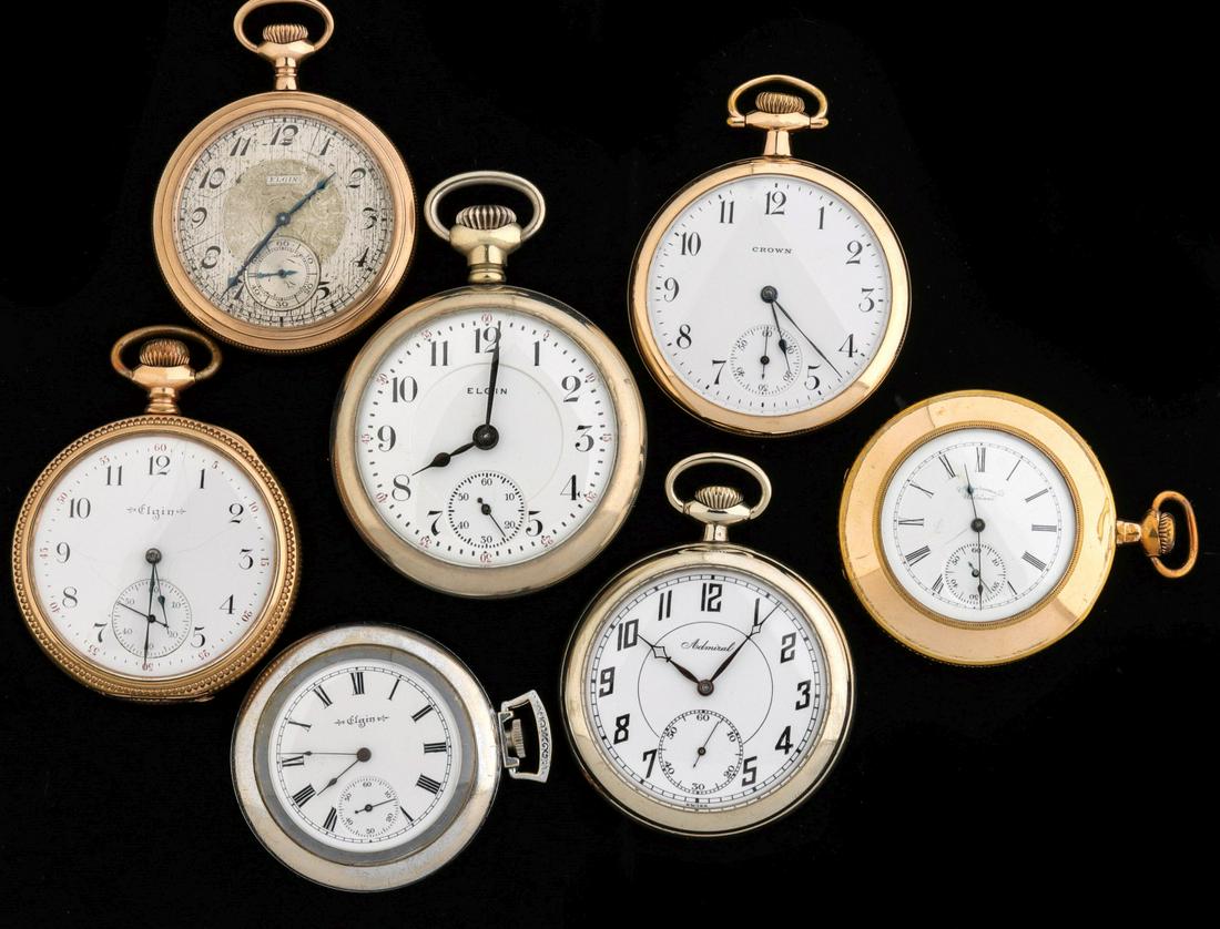 A COLLECTION OF SEVEN ANTIQUE POCKET WATCHES (1 of 11)