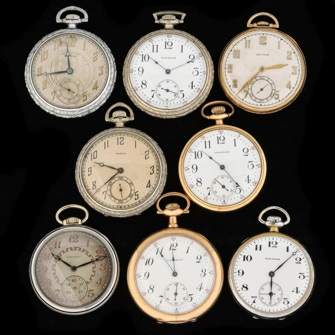 A COLLECTION OF EIGHT ANTIQUE POCKET WATCHES (1 of 11)