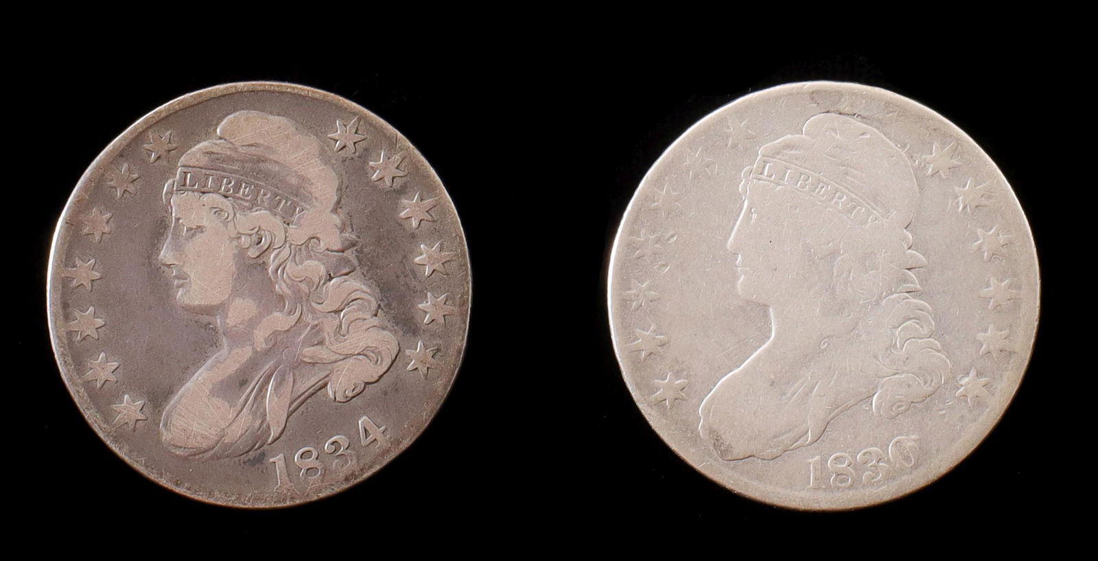 SEVEN CAPPED BUST U.S. SILVER HALF DOLLARS INCL 1807 (1 of 8)