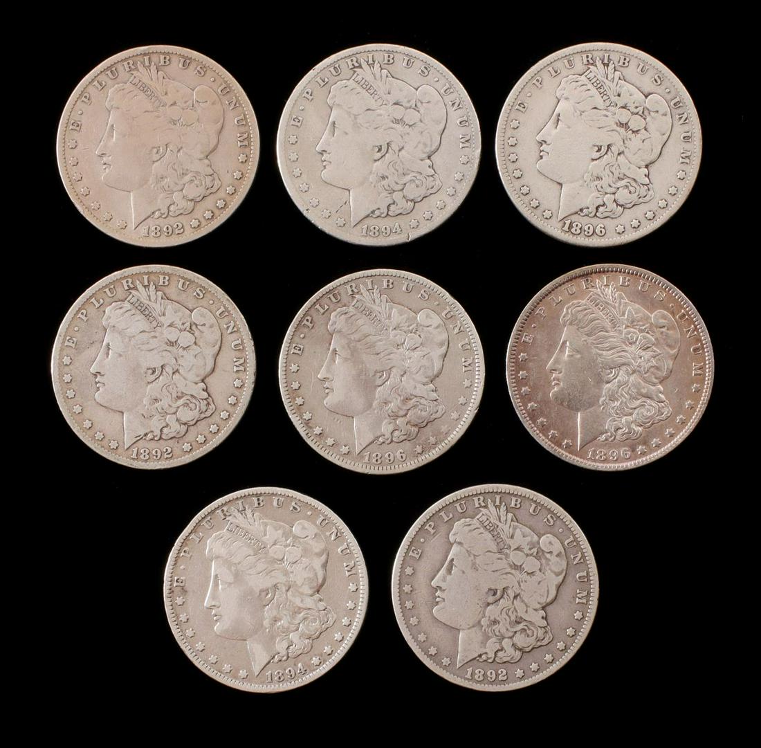 EIGHT MORGAN SILVER DOLLARS (1 of 12)