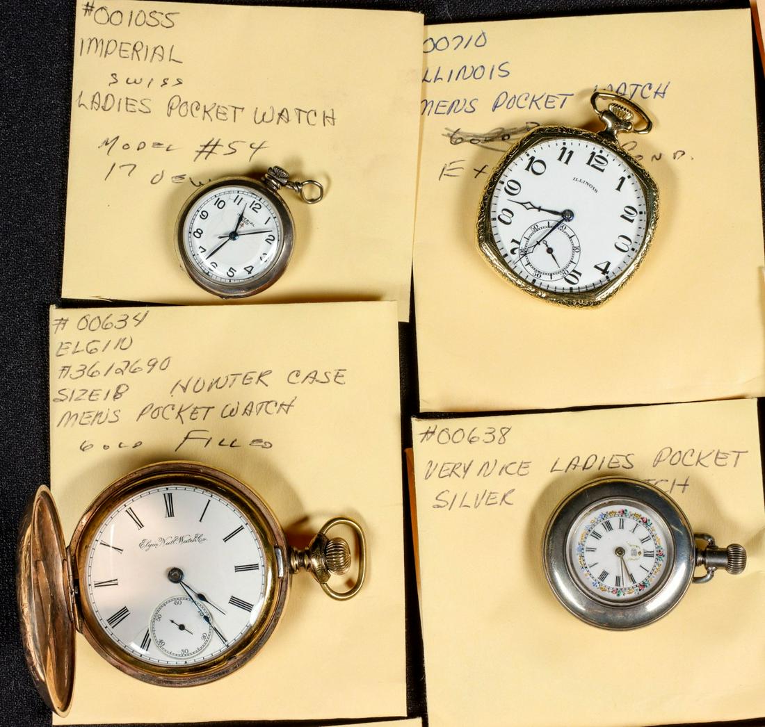 A COLLECTION OF TWELVE ANTIQUE POCKET WATCHES (1 of 4)