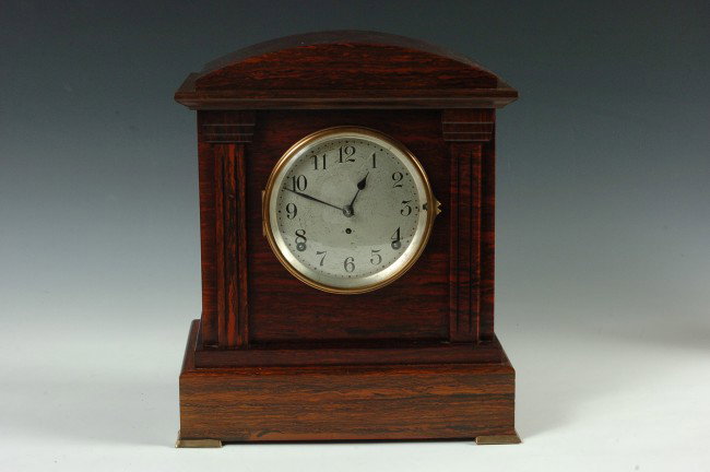 A SETH THOMAS SONORA CHIME CLOCK IN ADAMANTINE FINISH