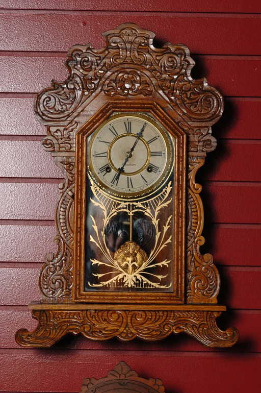 A Waterbury Gingerbread Kitchen Clock