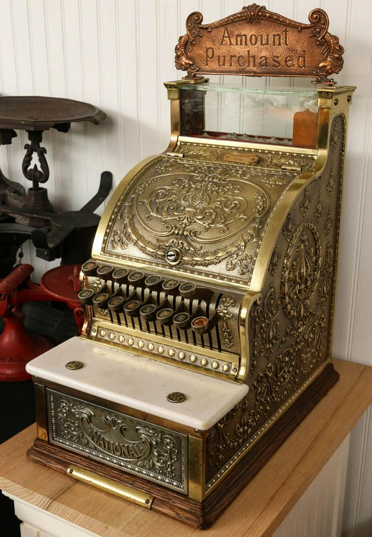 A NATIONAL CASH REGISTER MODEL 313 WITH TOP SIGN (1 of 12)