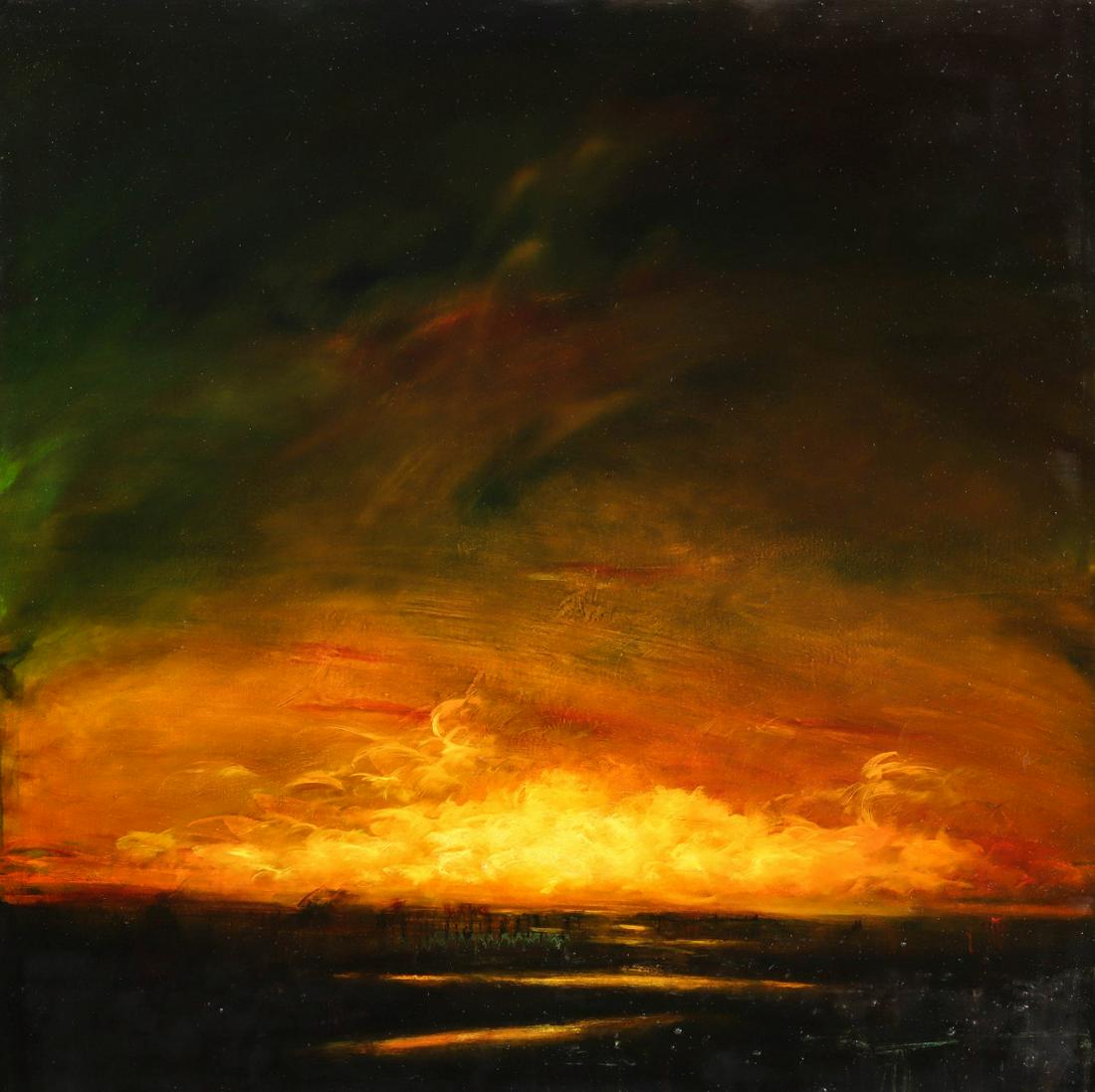 DAVID BIERK (CALIFORNIA 1944 - 2002) OIL ON CANVAS (1 of 10)