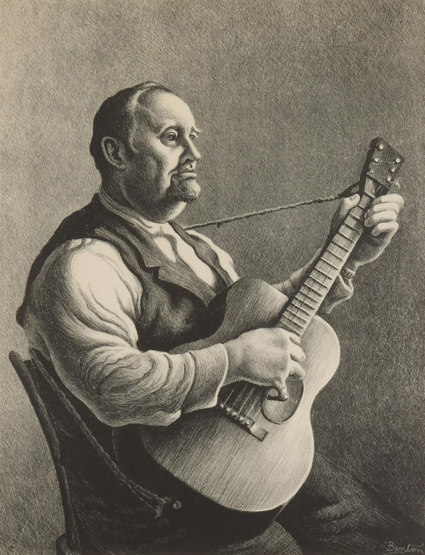 THOMAS HART BENTON (1889-1975) PENCIL SIGNED LITHO (1 of 10)