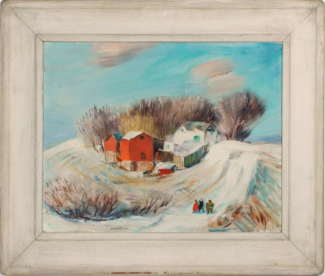 DEWEY ALBINSON (1898-1971) WPA ARTIST OIL ON CANVAS (1 of 12)