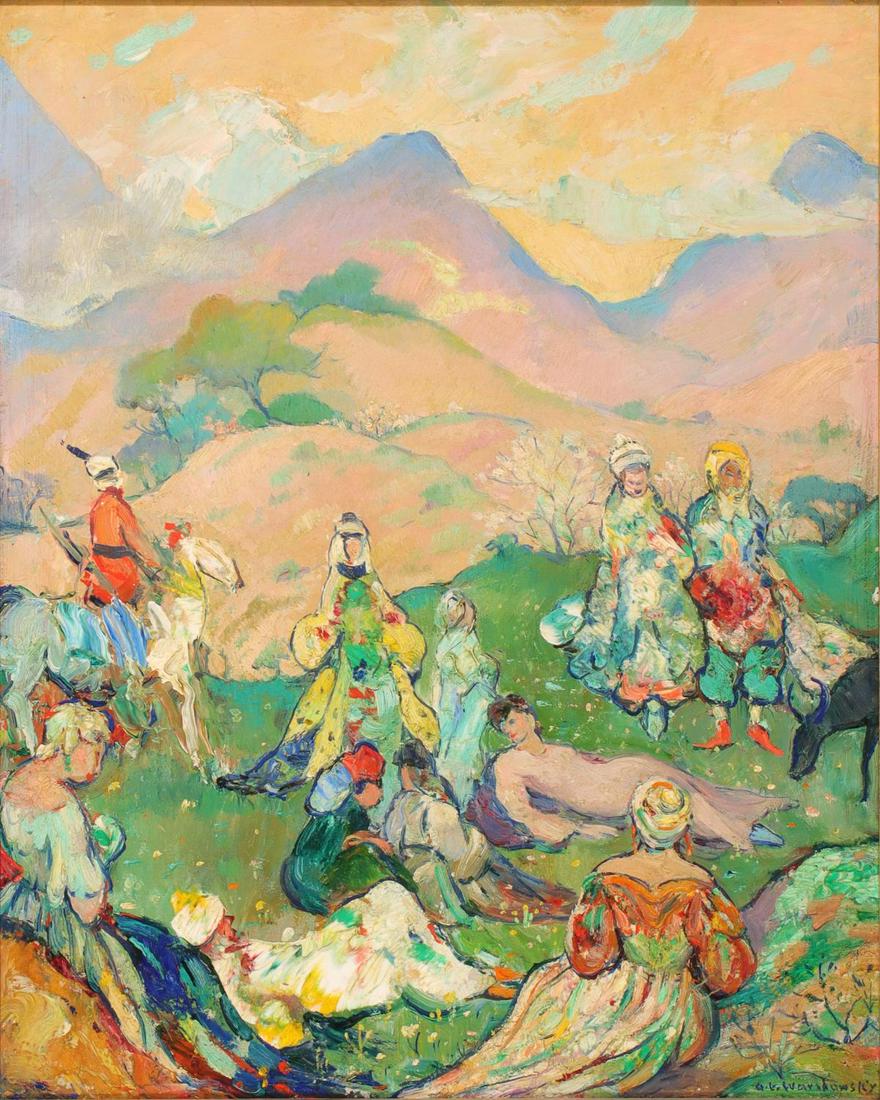 ALEXANDER WARSHAWSKY (1887-1945) OIL ON ARTIST'S BOARD (1 of 12)