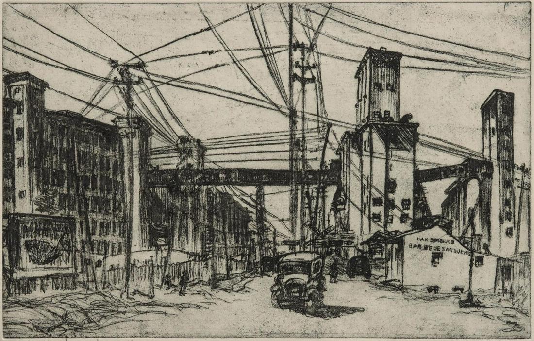 MARY HUNTOON (1896-1970) PENCIL SIGNED WPA ETCHING (1 of 9)