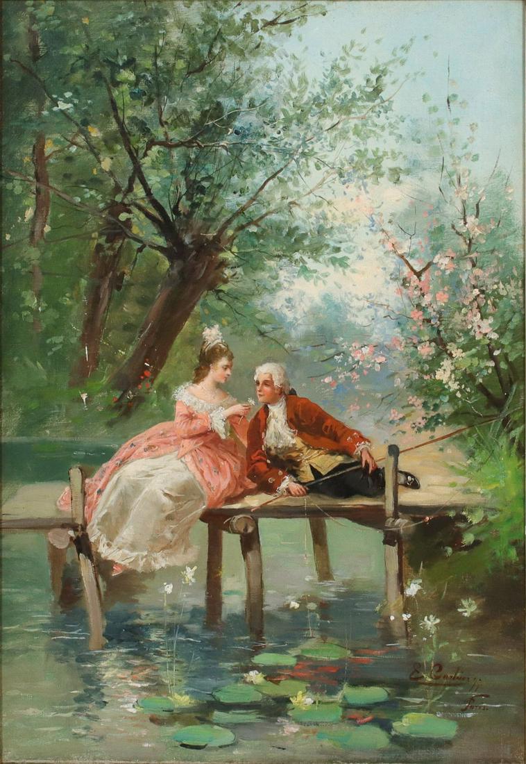 A 19TH CENTURY FRENCH SCHOOL OIL SIGNED E. GARBIER (1 of 14)