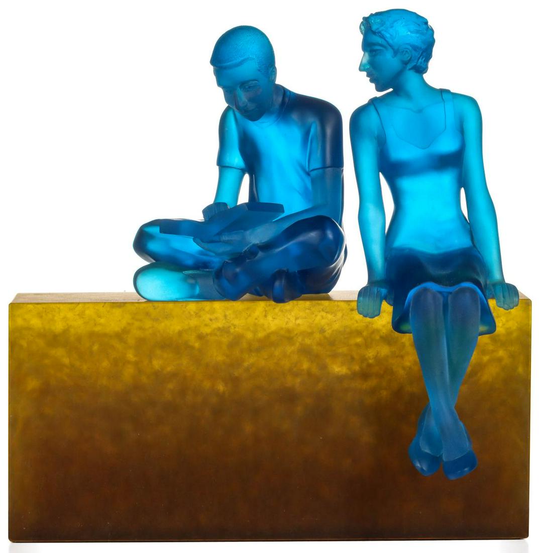 LUCY LYON (B. 1947) PATE DE VERRE GLASS SCULPTURE (1 of 18)