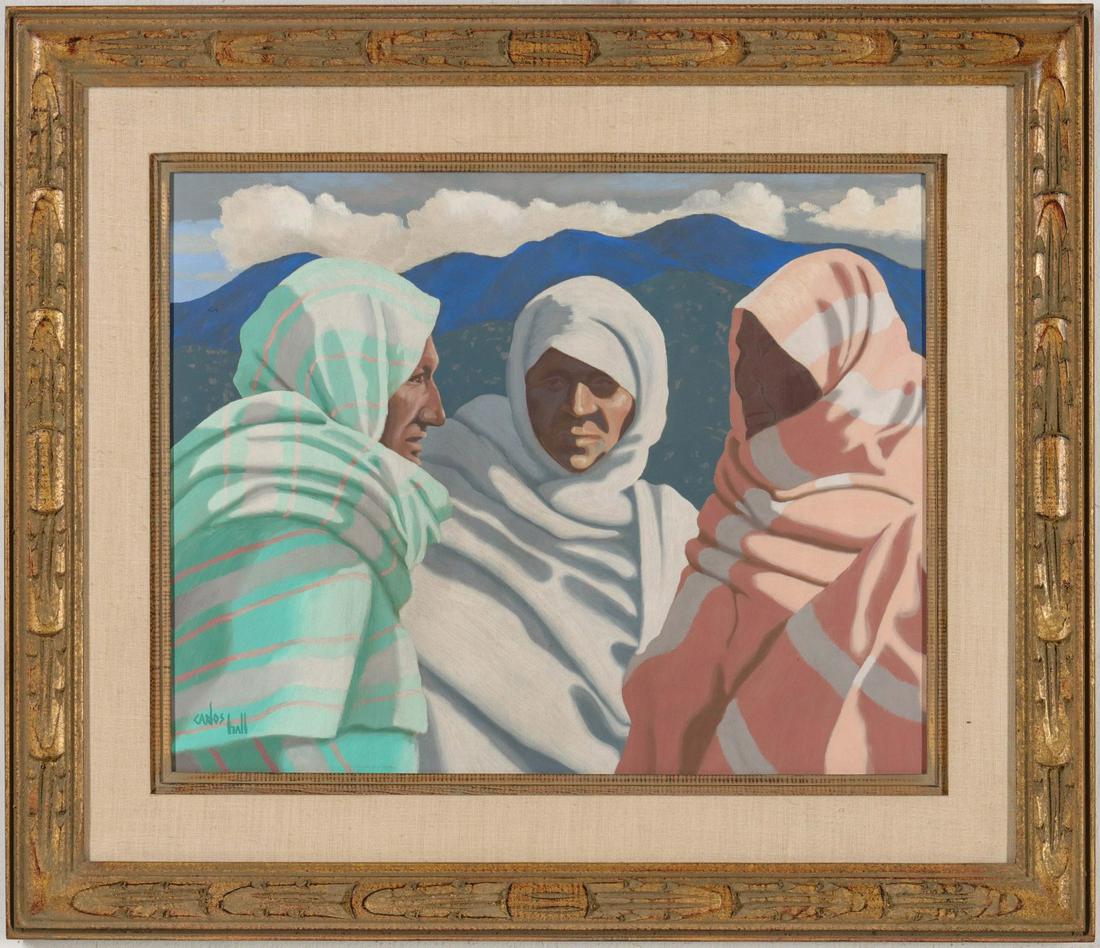 CARLOS HALL (1928 - 1997) OIL ON MASONITE (1 of 11)