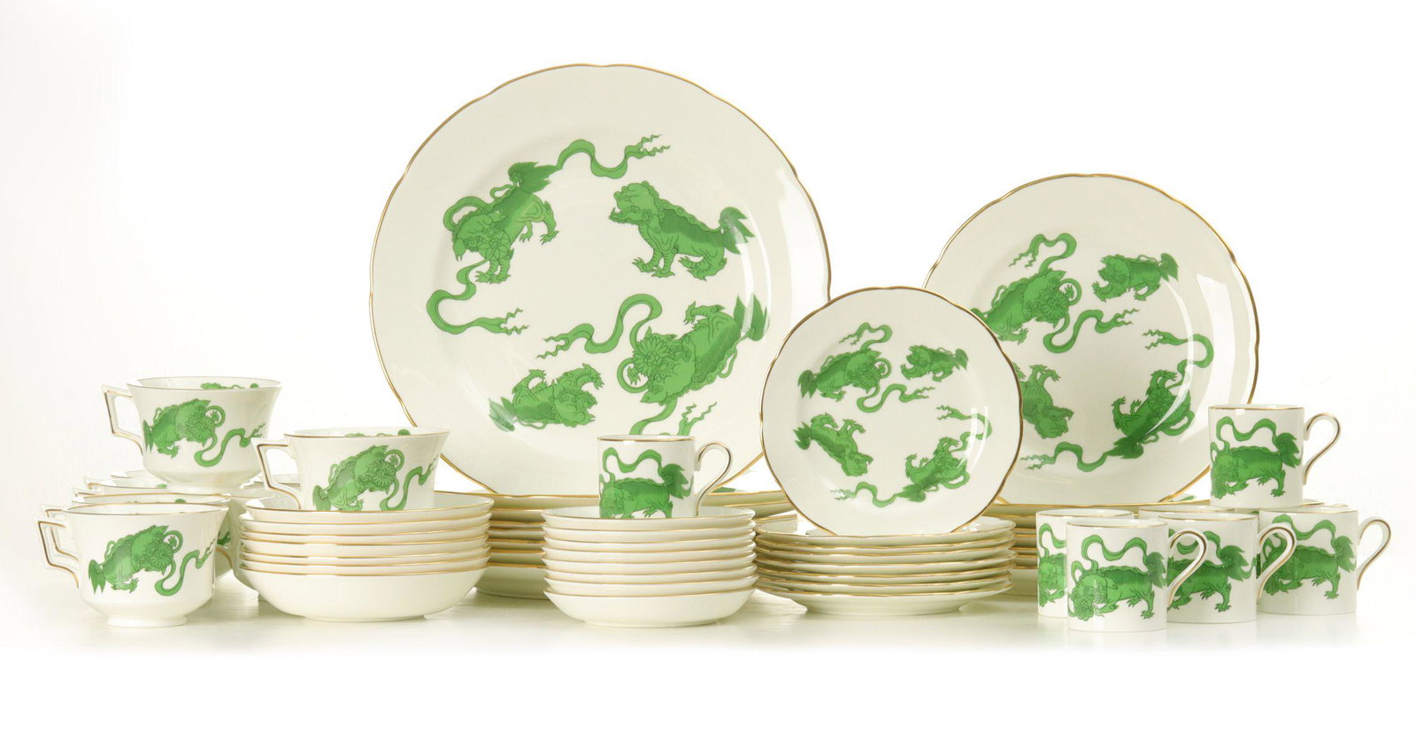 WEDGWOOD WILLIAMSBURG CHINESE TIGERS DINNER SERVICE (1 of 20)