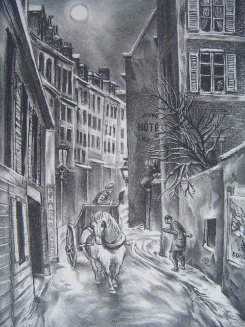 PENCIL SIGNED LITHOGRAPH BY AARON BOHROD (1907-199: Archivally matted, full margins, brown tape remains all around each edge on the underneath side otherwise good condition. Image size is 12.5 x 8.5 inches. Sheet size is 16 x 12.5 inches.