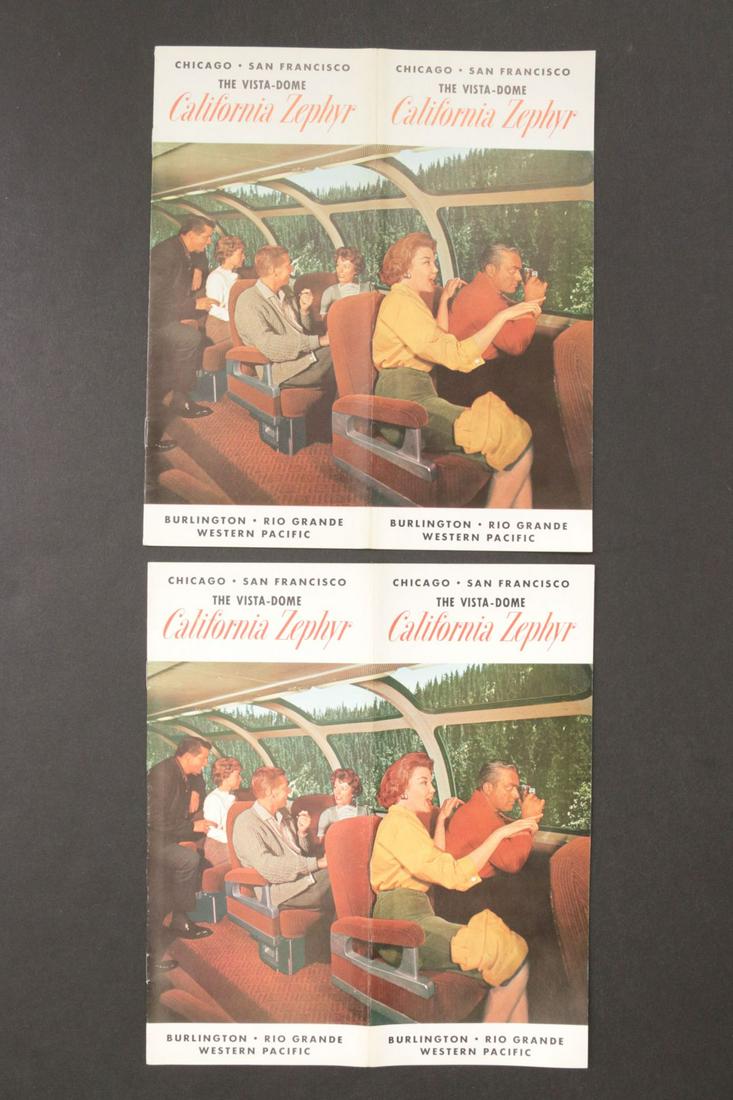 A 34 PIECE COLLECTION OF CALIFORNIA ZEPHYR EPHEMERA (1 of 20)