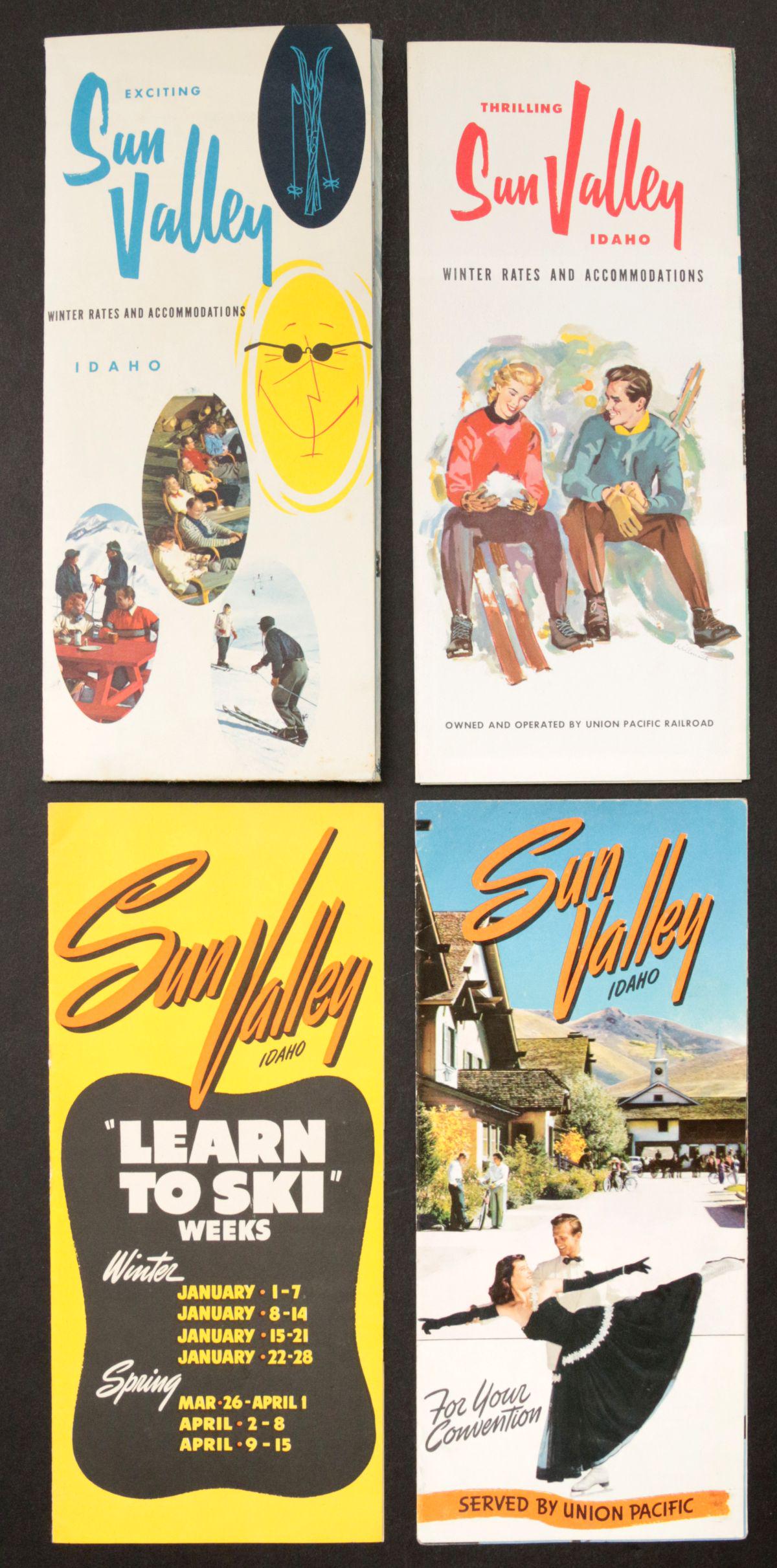 TWENTY-SIX PIECES UNION PACIFIC TO SUN VALLEY: The collection of pre and post war ephemera as shown. Provenance: The estate collection of Ed McHugh.
