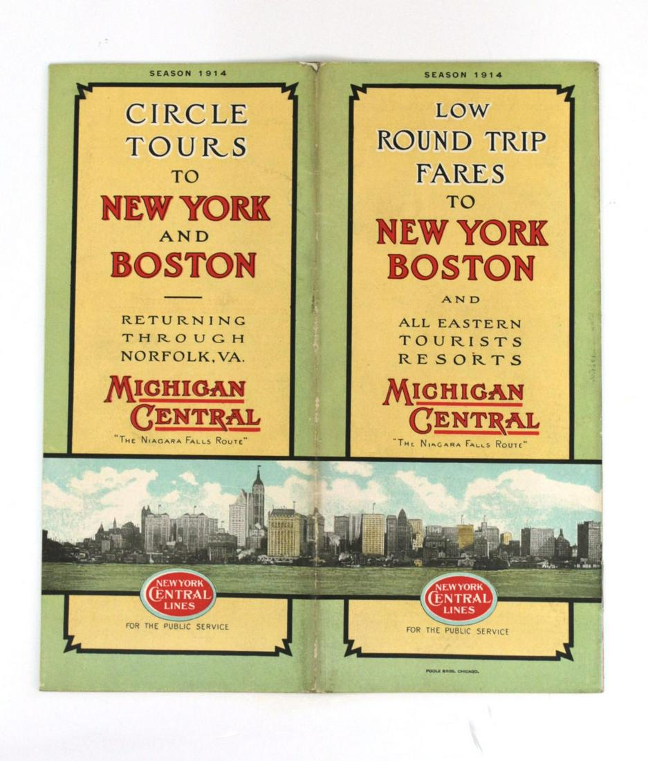 TWO ANTIQUE NEW YORK CENTRAL LINES RR TIMETABLES (1 of 6)