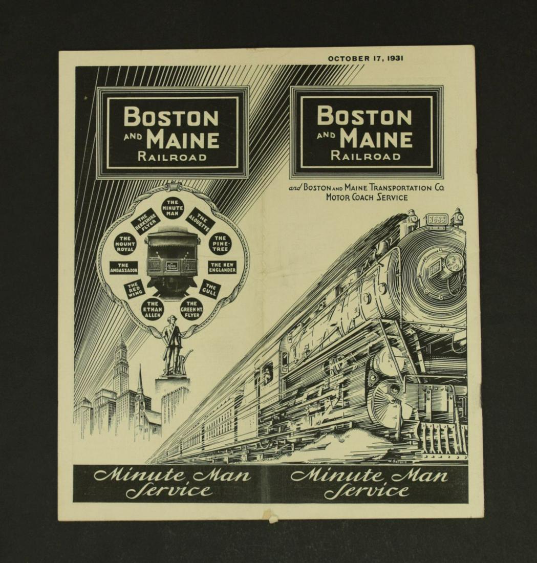 A 16-PIECE COLLECTION OF BOSTON & MAINE EPHEMERA (1 of 20)