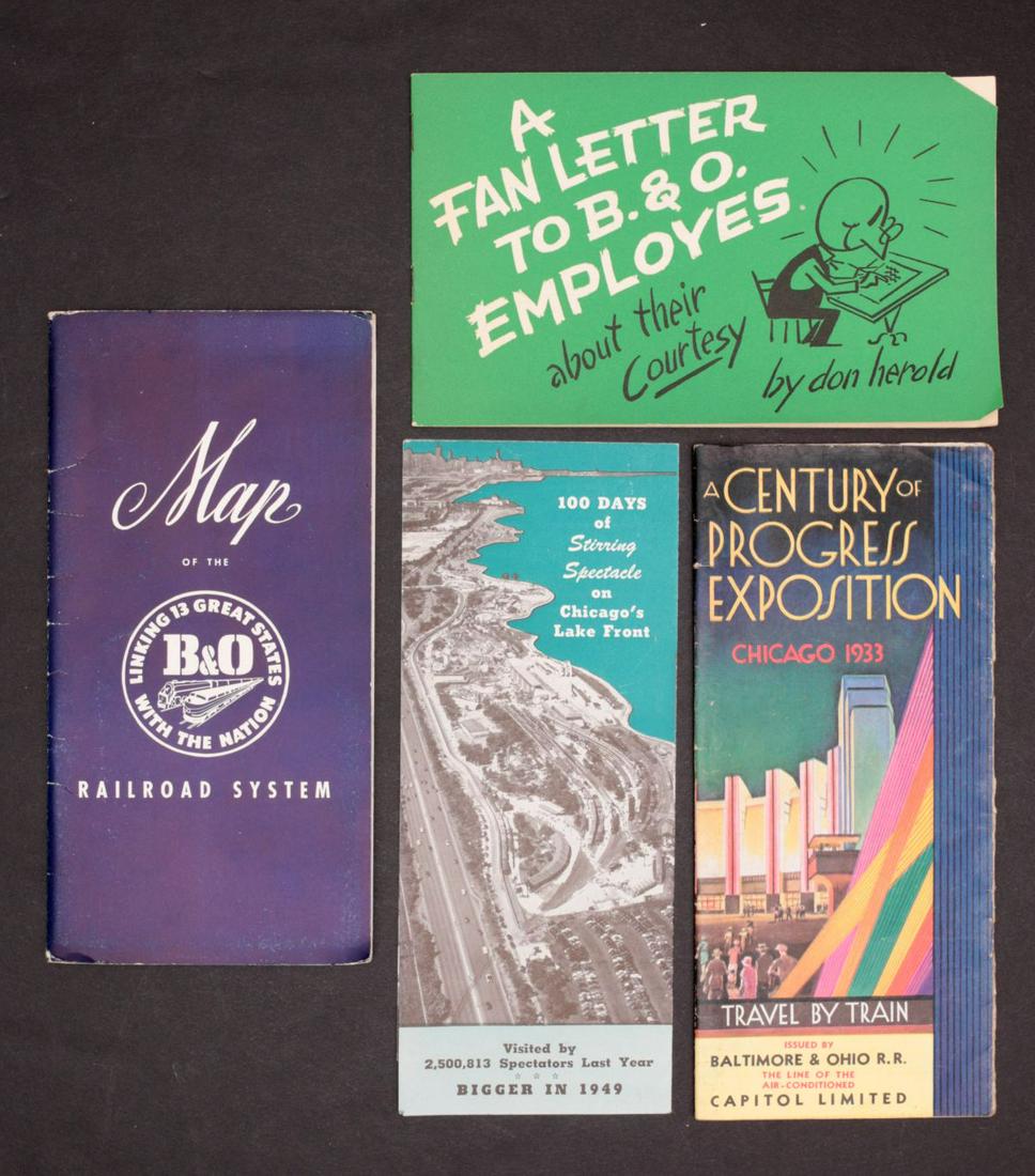MAPS, MENUS, BROCHURES AND MORE FOR THE B&O (22PCS): There are additional pieces in this lot not pictured here. Please visit