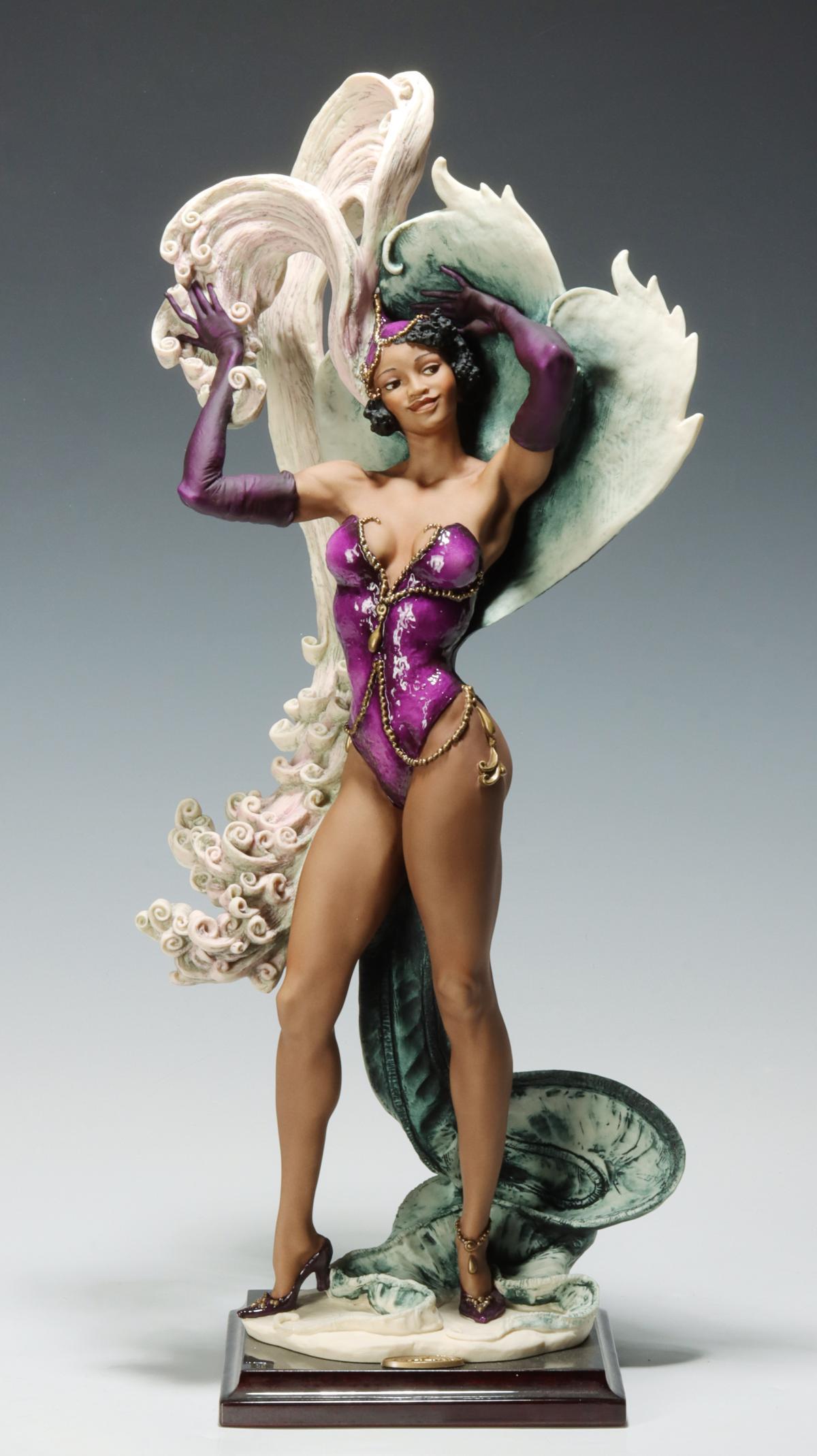 GIUSEPPE ARMANI 'JOSEPHINE' FIGURE WITH BOX: The limited edition figure is signed near the base, numbered edition 158/3000 and dated 1998, with original box and certificate. Measures 20.5 x 9 x 6 inches.