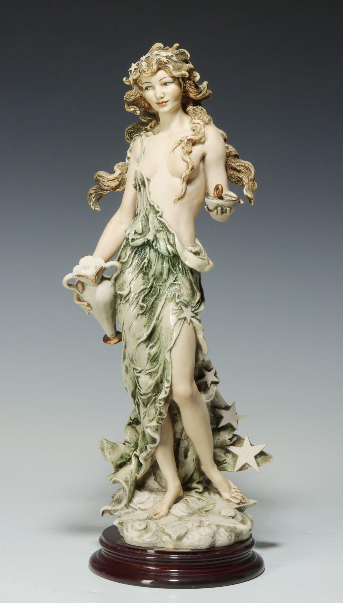 GIUSEPPE ARMANI 'AMBROSIA' FIGURE WITH BOX: The limited edition figure is signed near the base, numbered edition 85/5000 and dated 1993, with original box and certificate. Measures 18.5 inches.