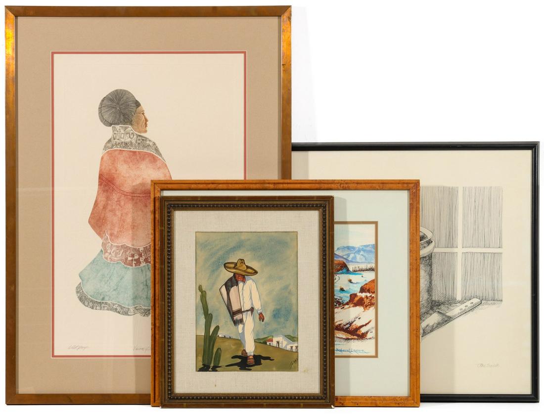 A GROUP LOT OF PRINTS AND WORKS ON PAPER (1 of 13)