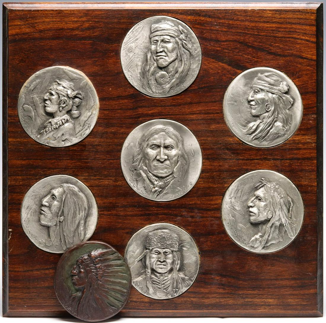 JOE BEELER (1931-2006) BRONZE AND PEWTER MEDALS (1 of 12)