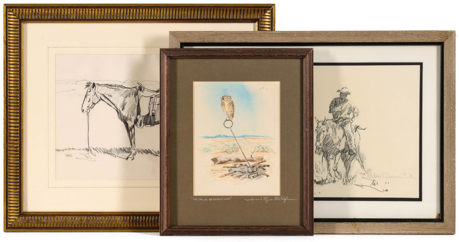 THREE COWBOY ARTISTS OF AMERICA WORKS ON PAPER (1 of 20)