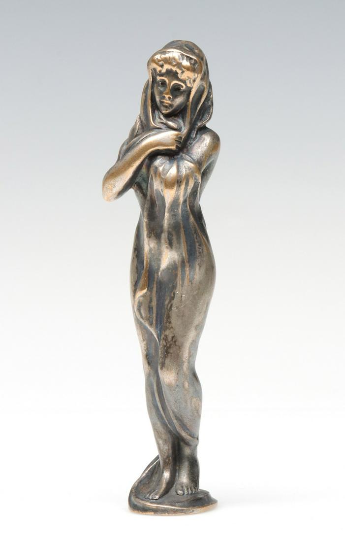 SILVER PLATED FIGURAL CLASSICAL LADY WAX SEAL (1 of 10)