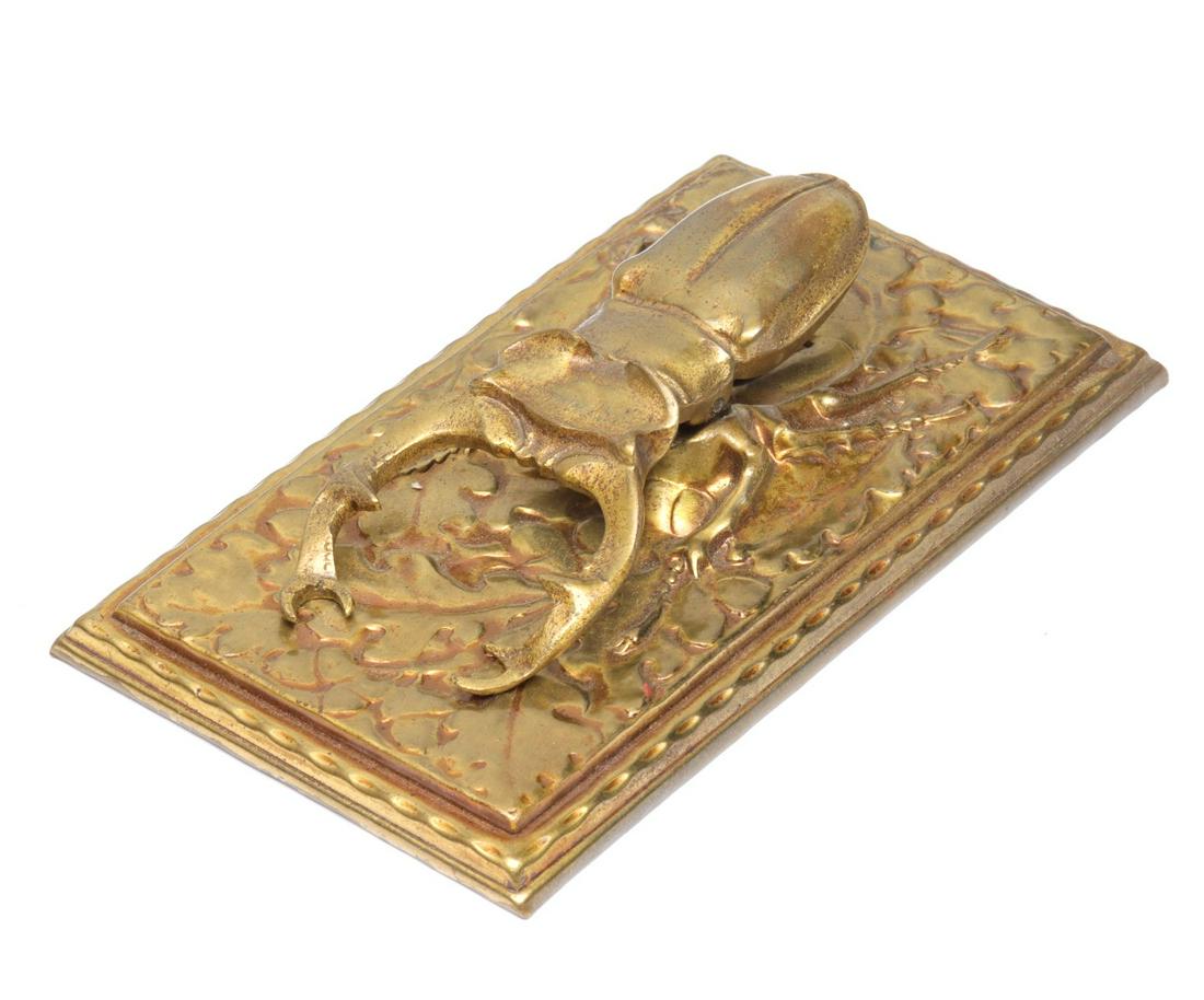 FIGURAL BRASS STAG BEETLE LETTER CLIP 1880-1910 (1 of 12)